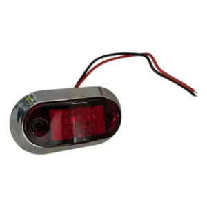FAROL OVALADO DESTELLANTE 3LED 12-24V CROMADO ROJO UNV